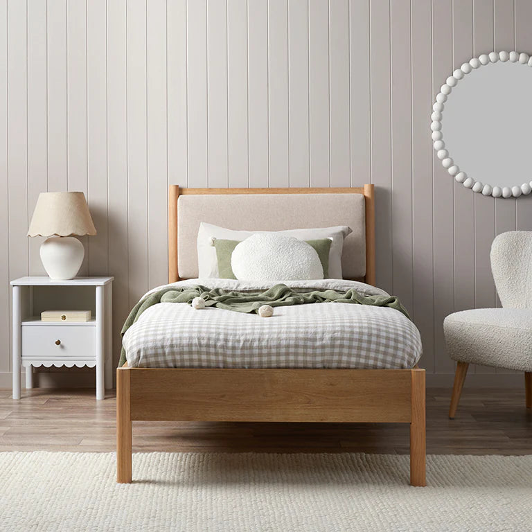 DRIFT – Oak Brown Polish Finish Kids Bed