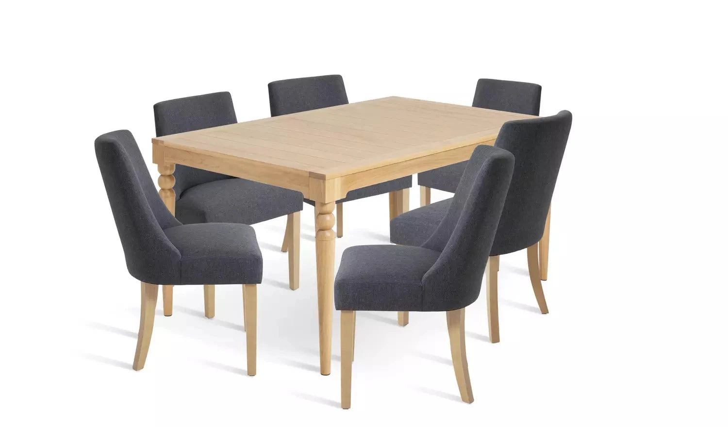 NIBBLE – Oak Brown & Grey Mid Century Style Dining Table Set