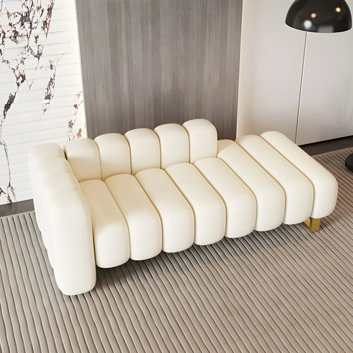 PUFFIN – Modern Left Arm Channel Tufted Chaise Lounge