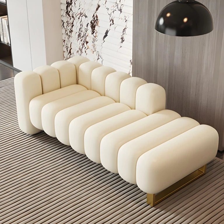 PUFFIN – Modern Left Arm Channel Tufted Chaise Lounge