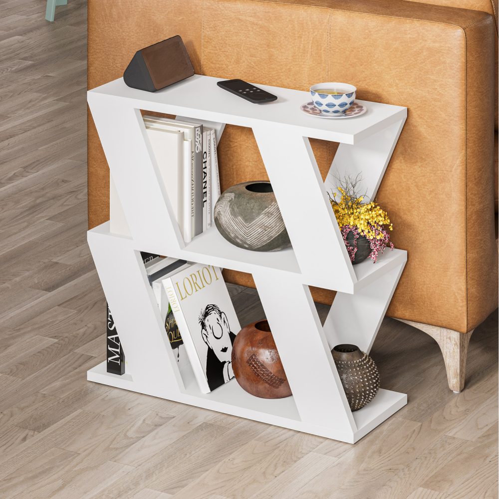 HLITCHER -Modern Design End Table White