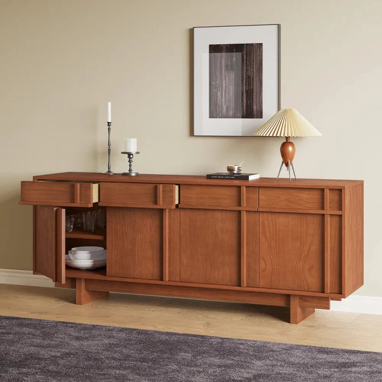 AXELLE – Mid Century Modern Style Brown Polished Sideboard
