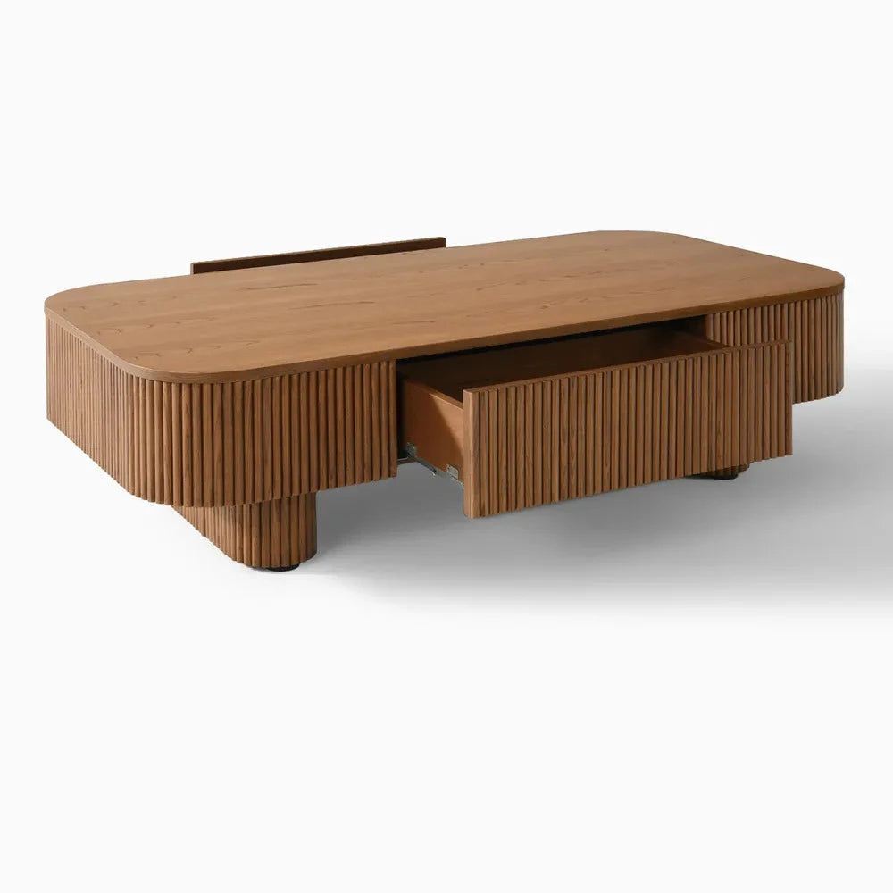 HIDEY – Ultra Modern Curved Edge Storage Coffee Table