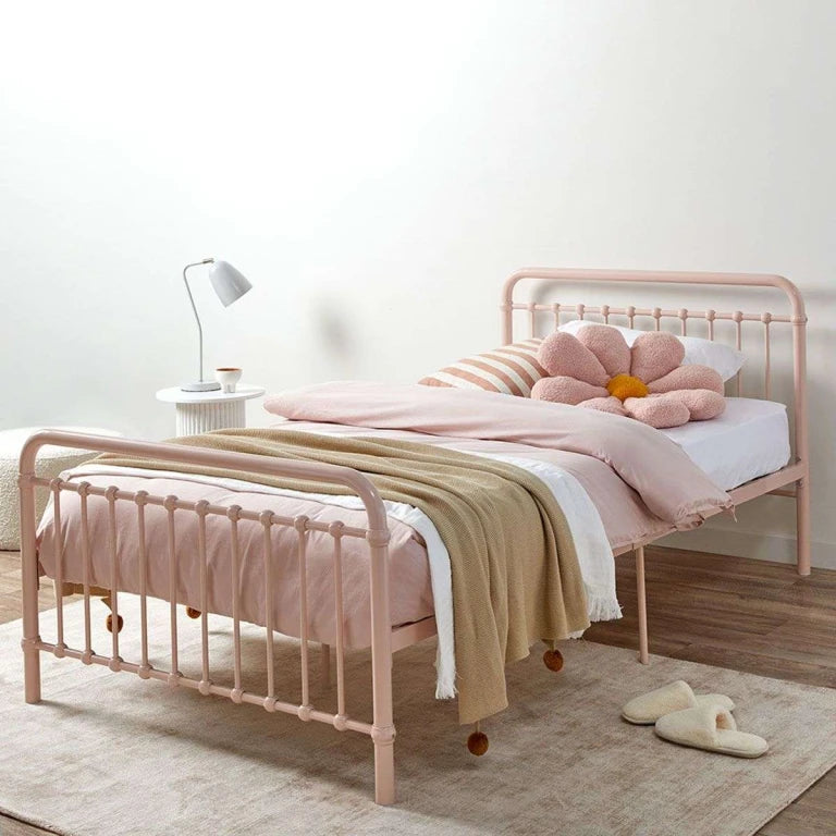 PRIMROSE – Baby Pink Metallic Kids Bed