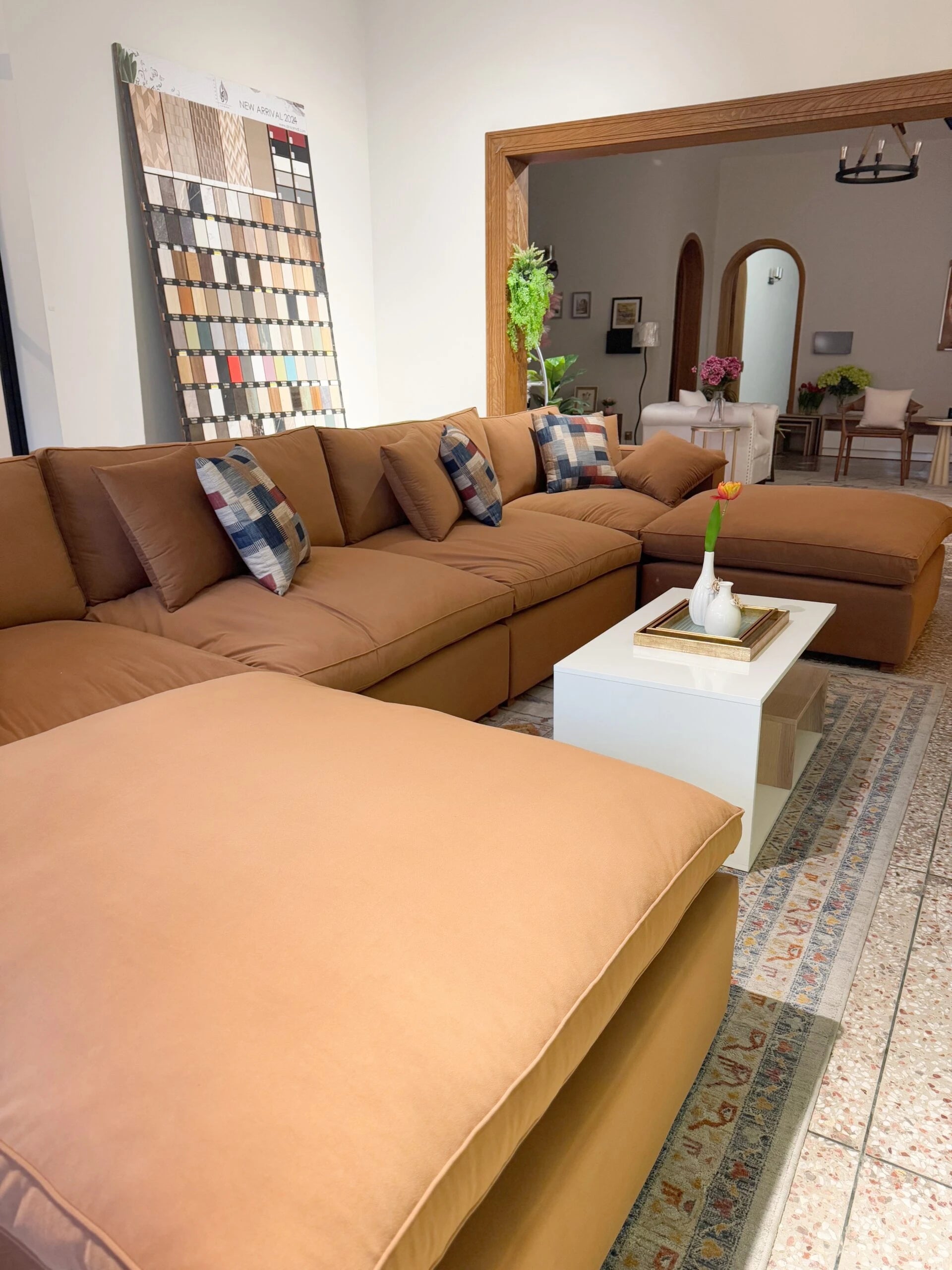 CAVELL – Urban Style Sienna Brown Sectional Sofa