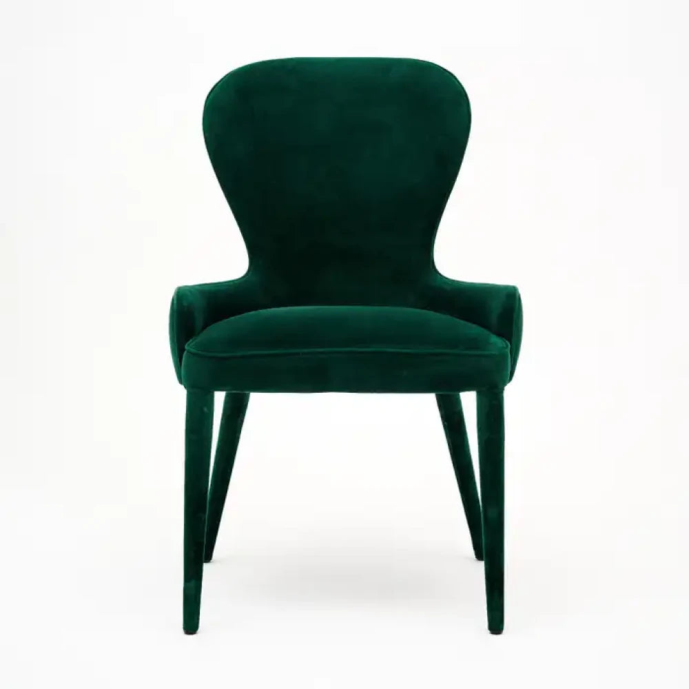 EMERELLE – Curved Back Emerald Green Vanity Chair