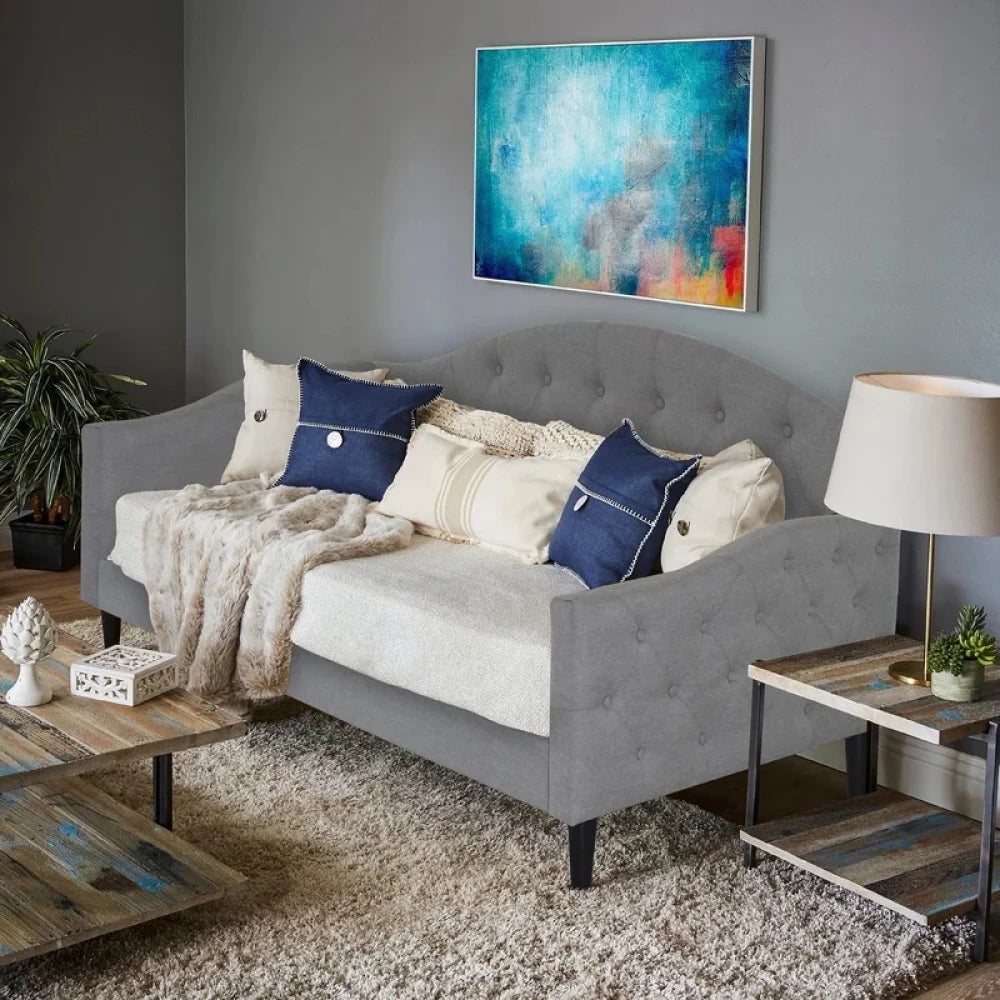 ADEN – Grey Button Tufted Daybed