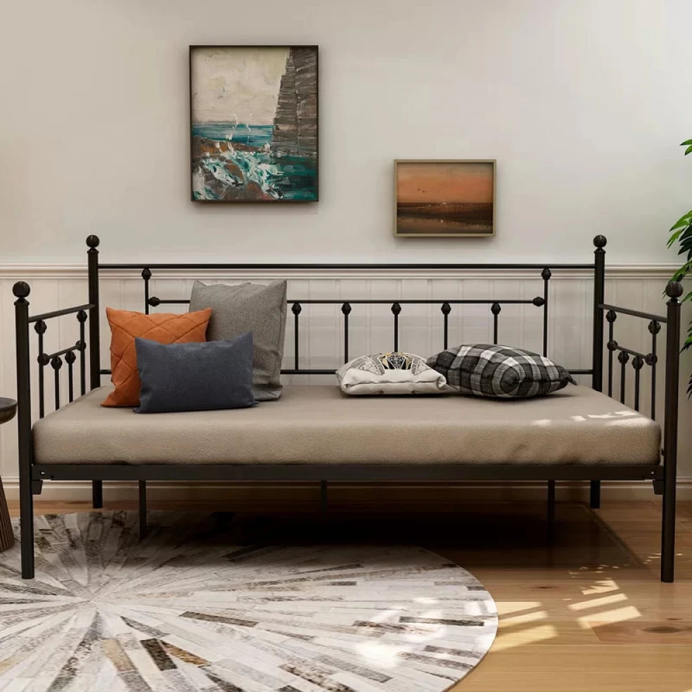 SILAS – Black Metallic Frame Six Leg Daybed