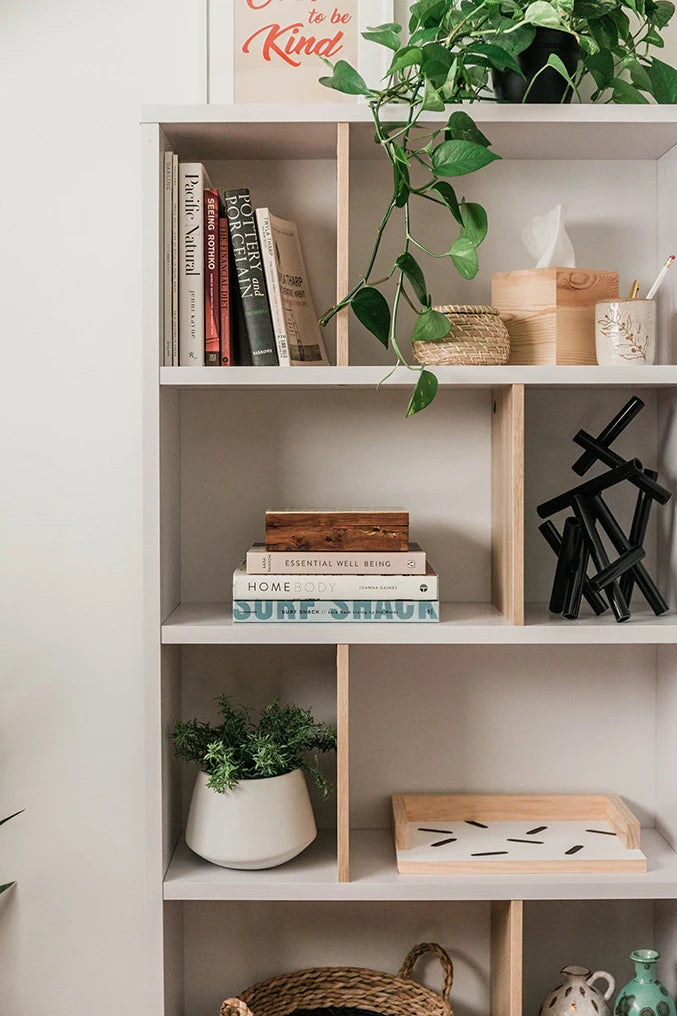 ATLAS – White and Oak Brown Bookshelf