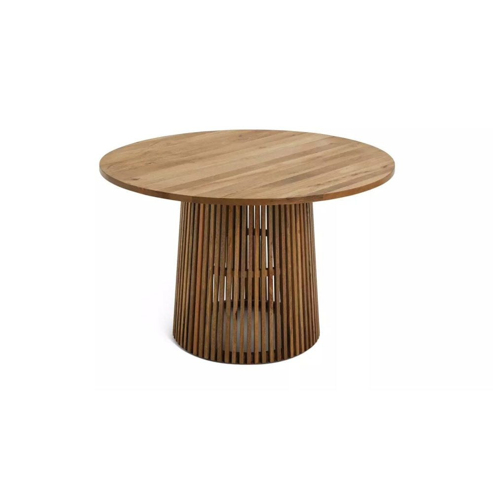 CHOW - Walnut Brown & Green Dining Table Set