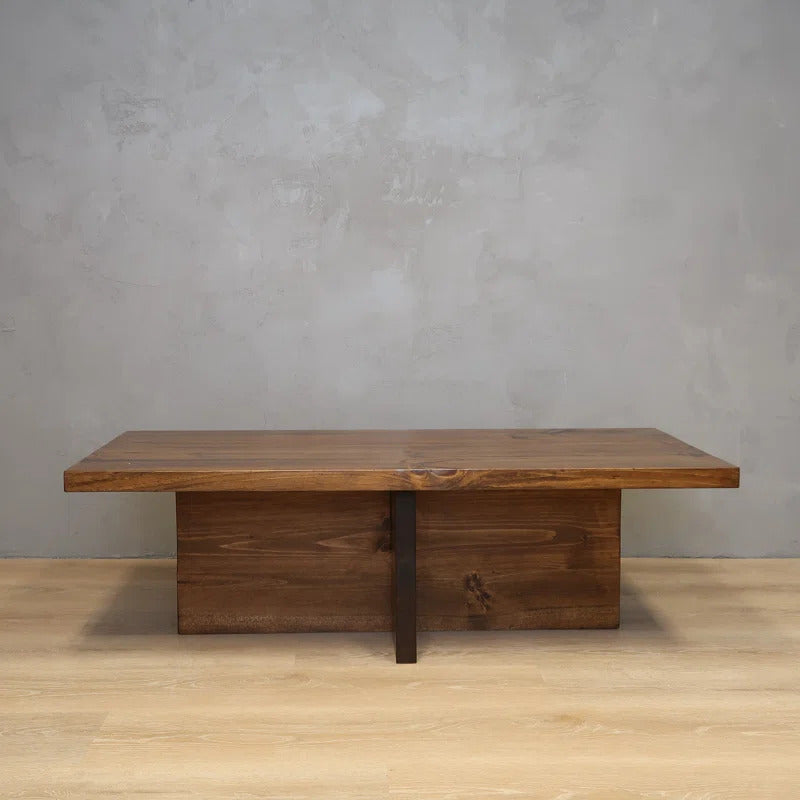 AXIS - Dark Brown Crossed Panels Coffee Table