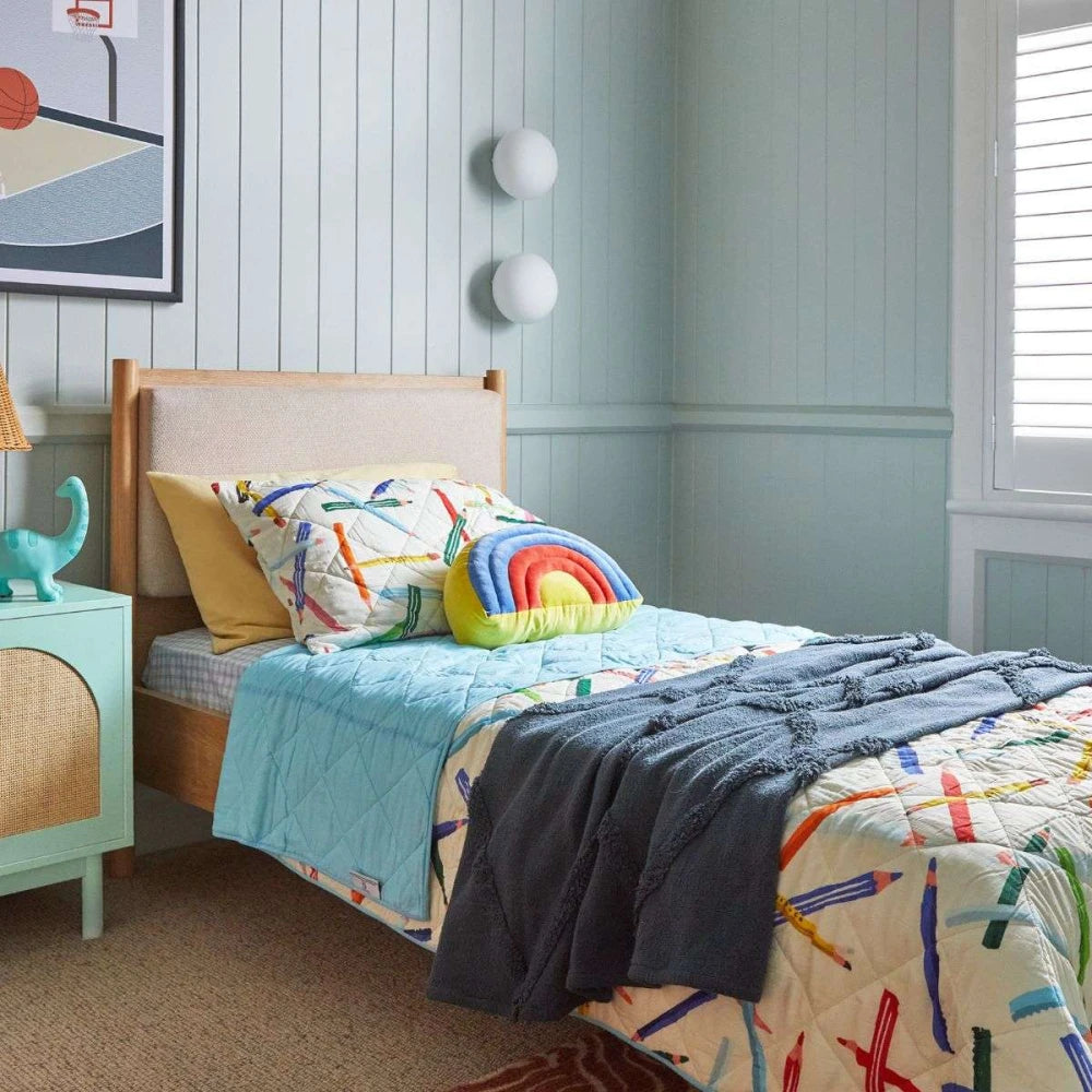 DRIFT – Oak Brown Polish Finish Kids Bed
