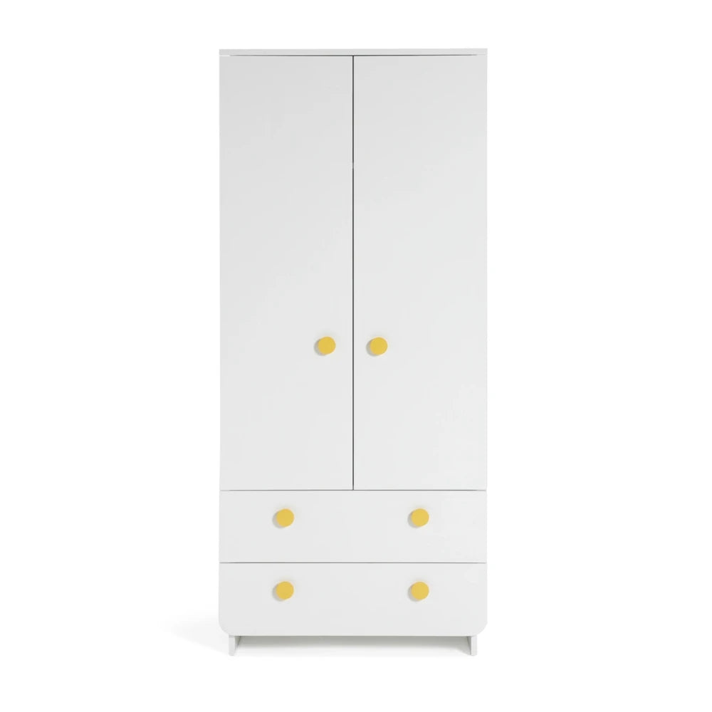 ECRUISE – Two Doors Compact Style White Kids Wardrobe