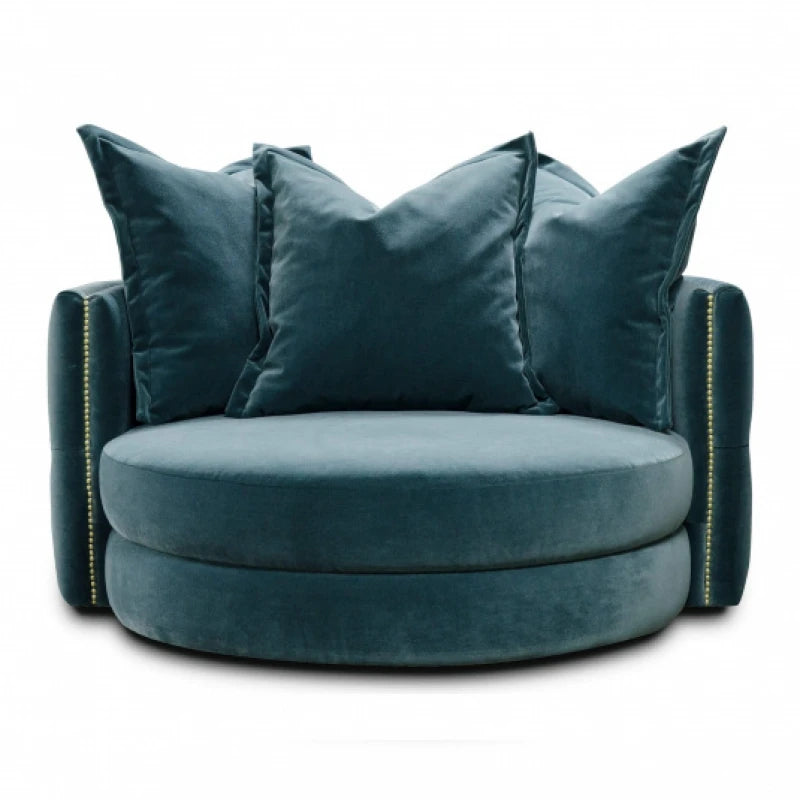 OCEANO – Cuddle Chair With Golden Studding