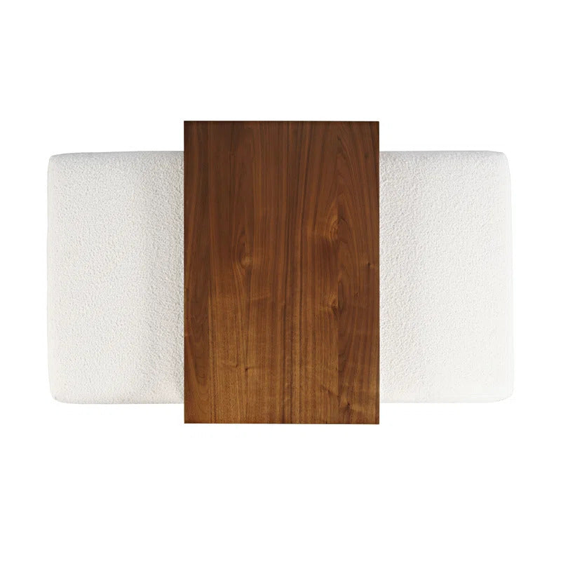 SOLITER - Dark Walnut Brown Cushioned Coffee Table
