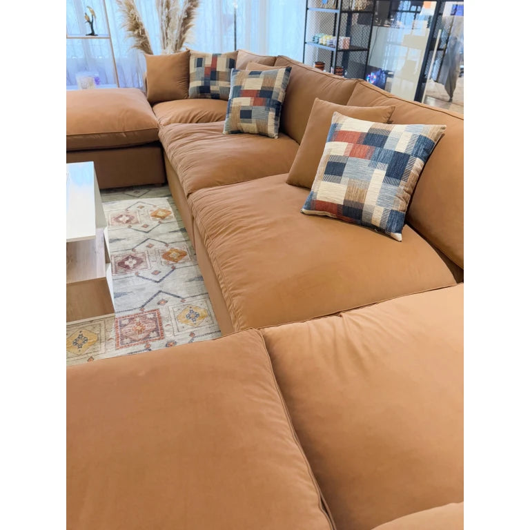 CAVELL – Urban Style Sienna Brown Sectional Sofa