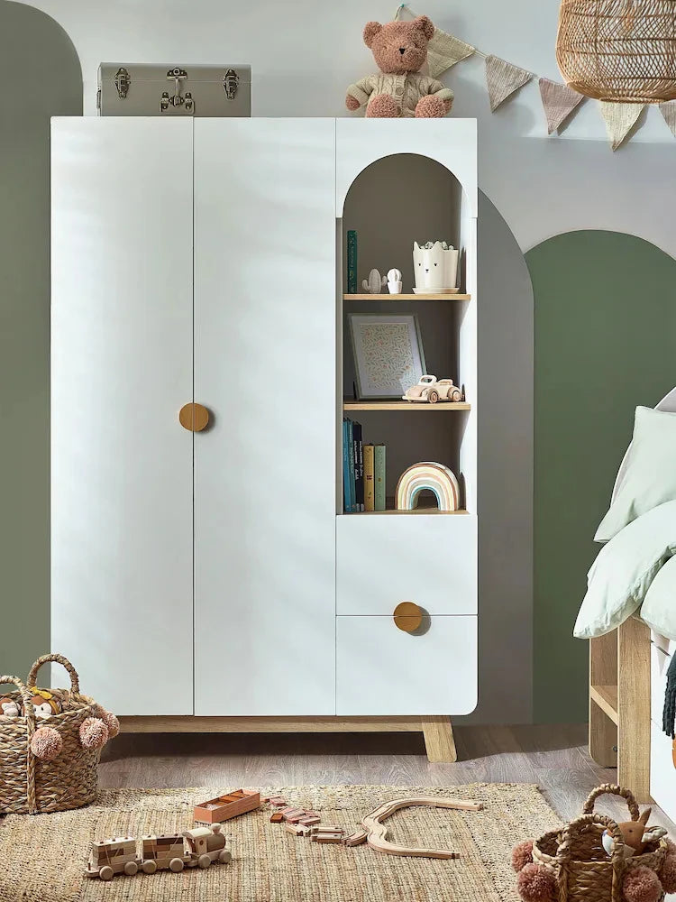 TUMBLE – Scandinavian Design Kids Wardrobe with Bookshelf