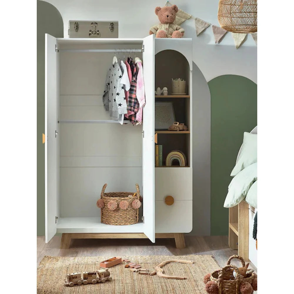 TUMBLE – Scandinavian Design Kids Wardrobe with Bookshelf