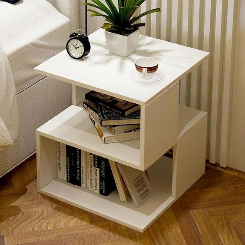 MILLIMUN - Side Storage Nightstand White