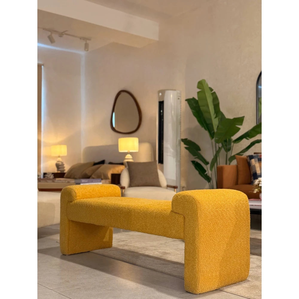 GRAINY – Urban Style Yellow Ottoman Bench