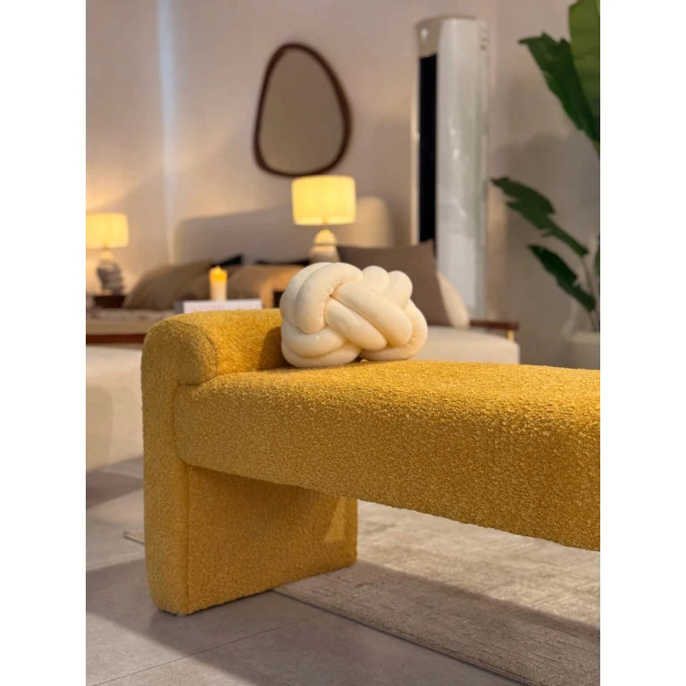 GRAINY – Urban Style Yellow Ottoman Bench