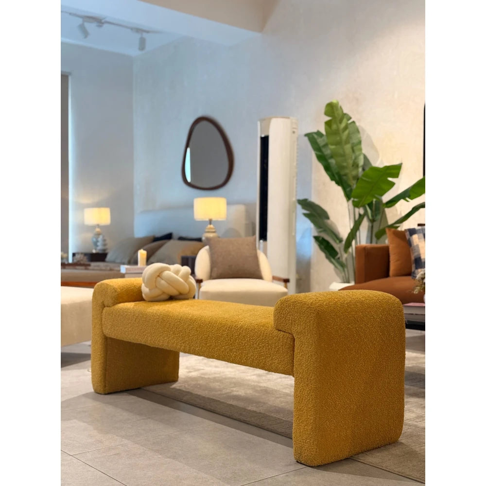GRAINY – Urban Style Yellow Ottoman Bench