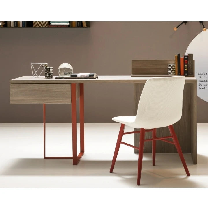 BIROU – Rustic Brown & Red Office table