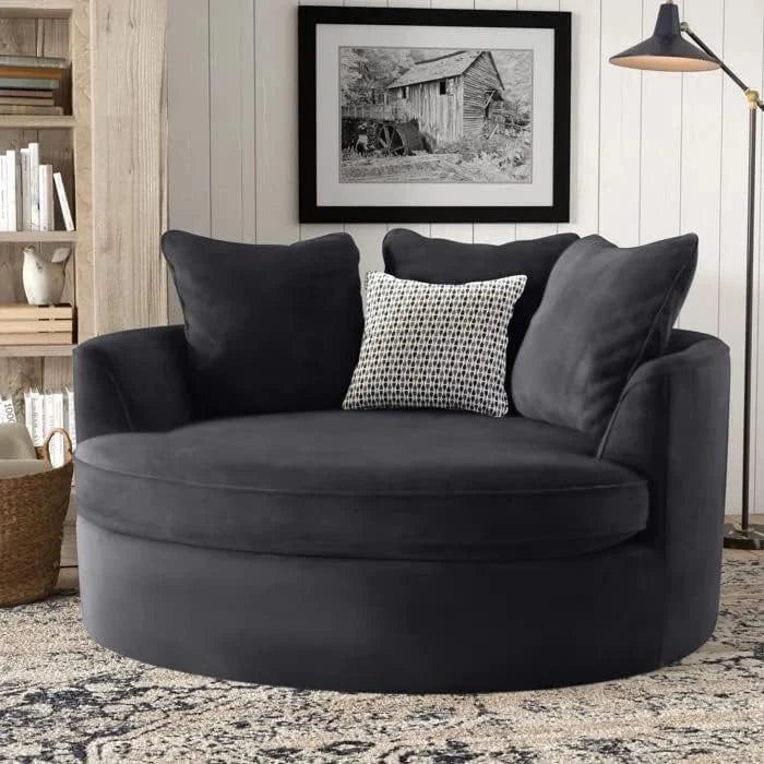 TOSSBAL – Round Barrel Chair with Comfy Cushions