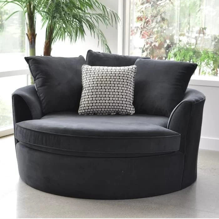 TOSSBAL – Round Barrel Chair with Comfy Cushions