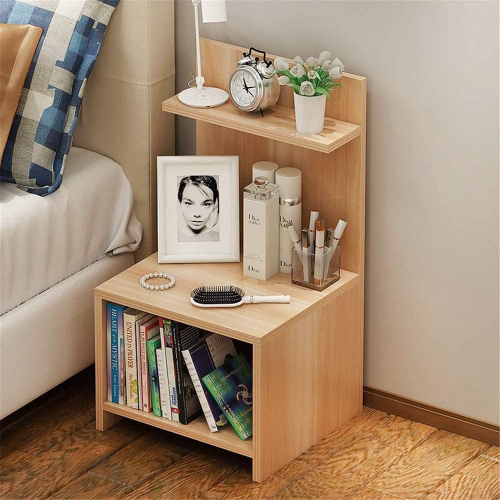 BELVEN - Oak Brown Bedside Storage Table
