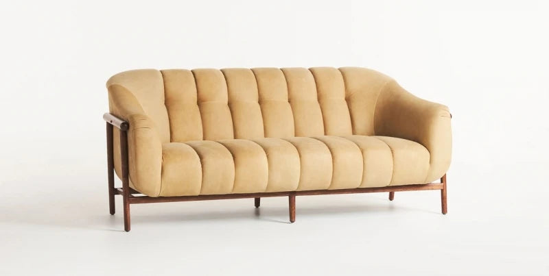 OZGE – Three Seater Channeled Tufted Sofa