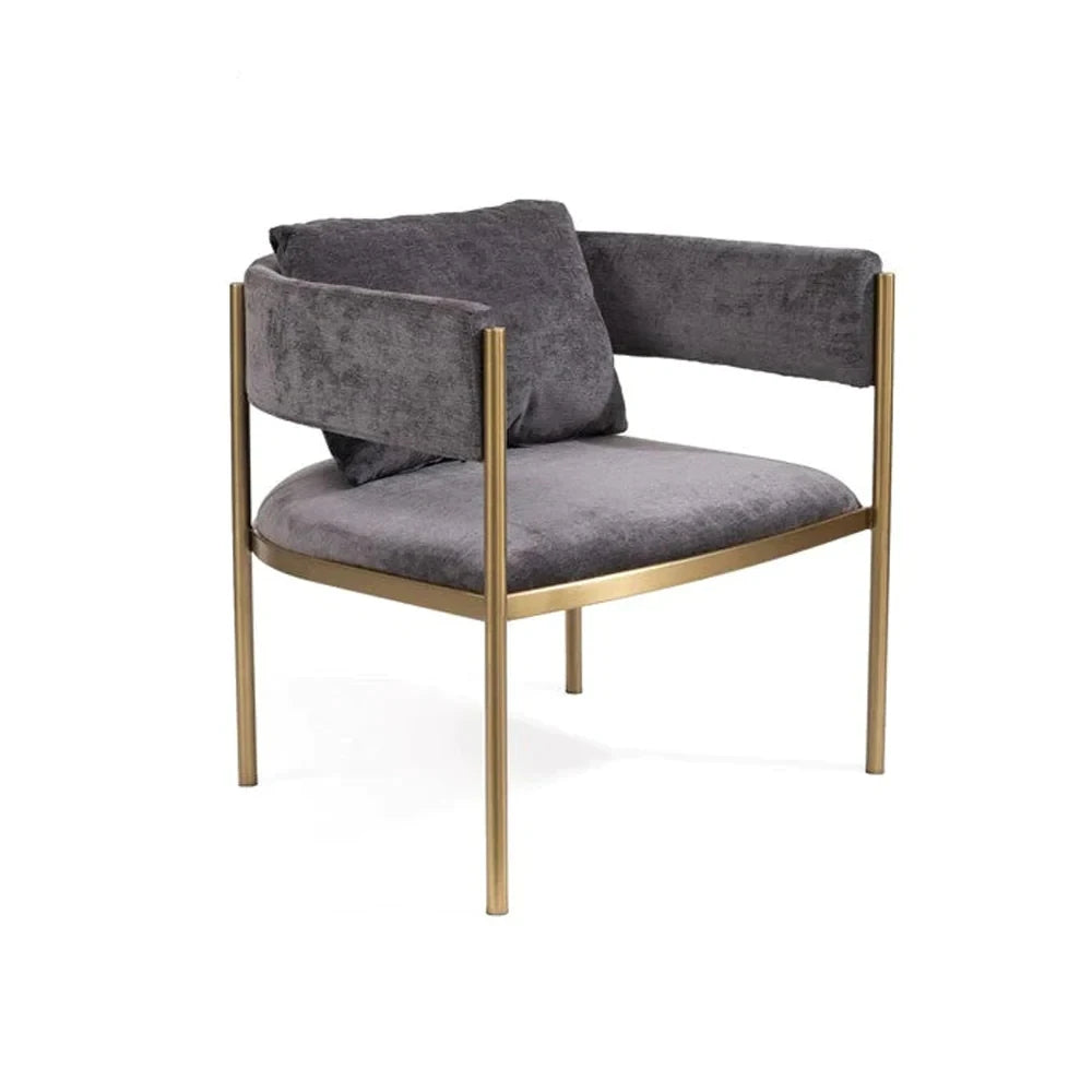 SHADOW – Golden Metallic Frame Lounge Chair