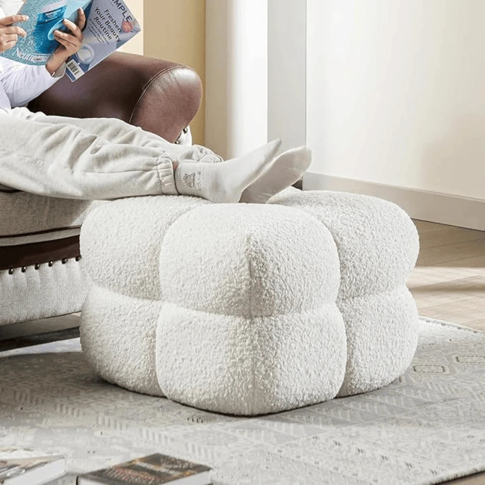 TRUFFLE – White Cloud Shaped Footrest Stool