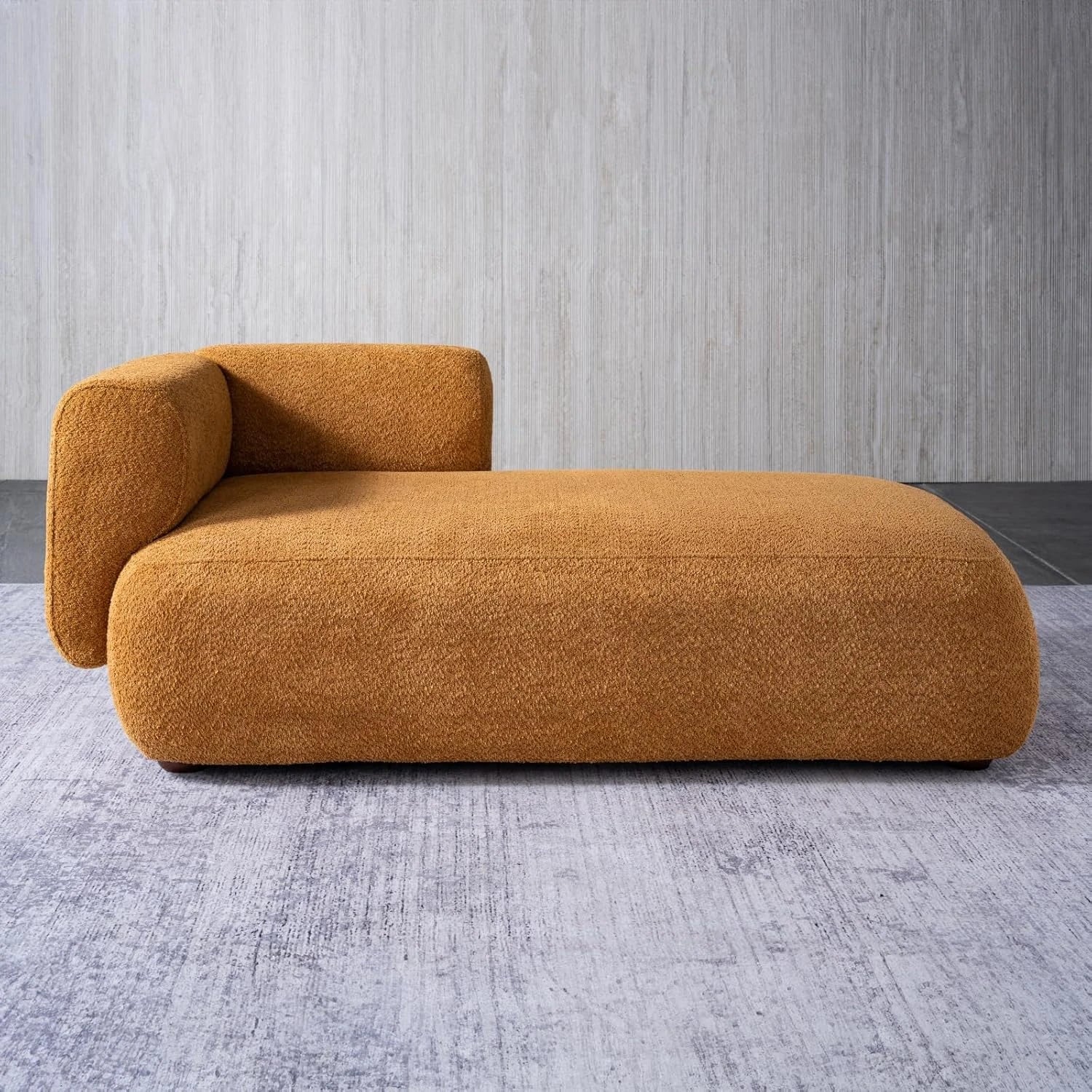 SOLEIL – Rustic Orange Platform Style Chaise Lounge