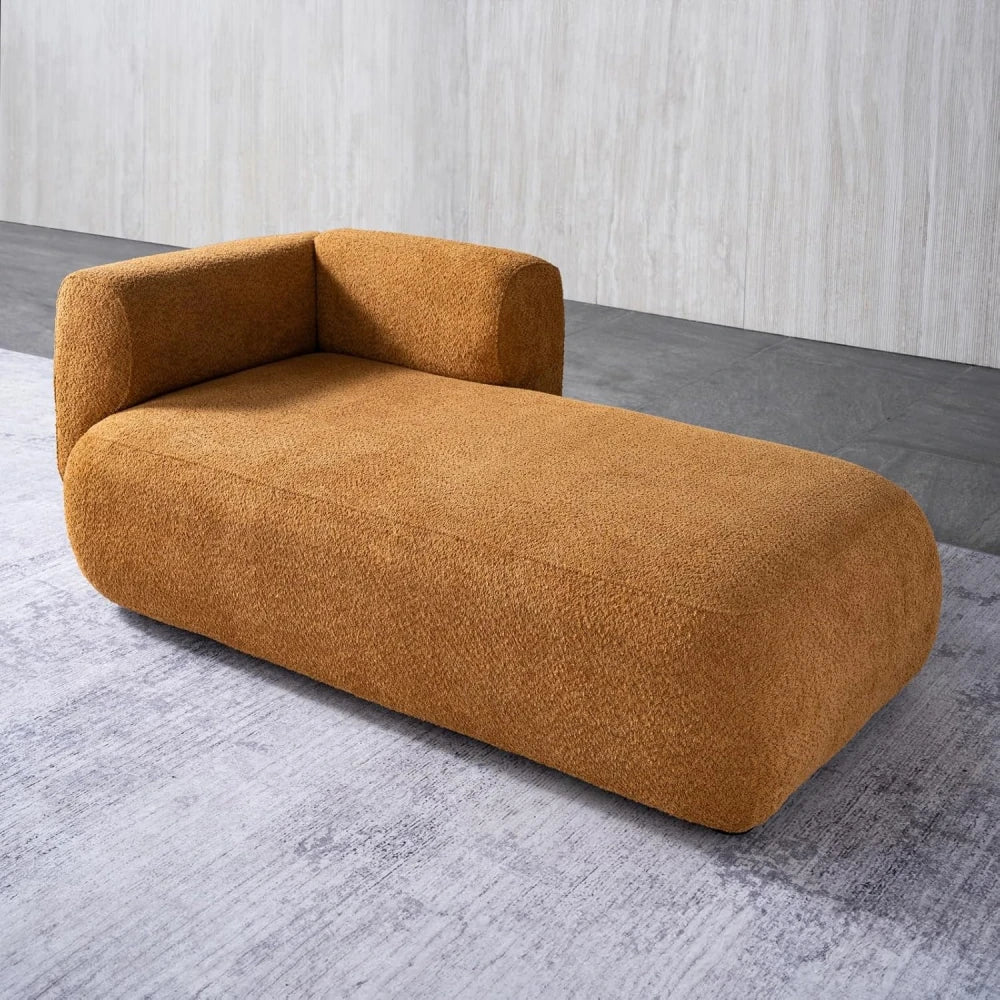 SOLEIL – Rustic Orange Platform Style Chaise Lounge