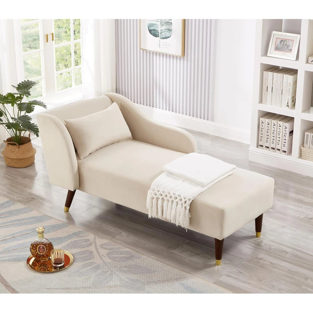POISE – Classic Style Light Beige Chaise Lounge