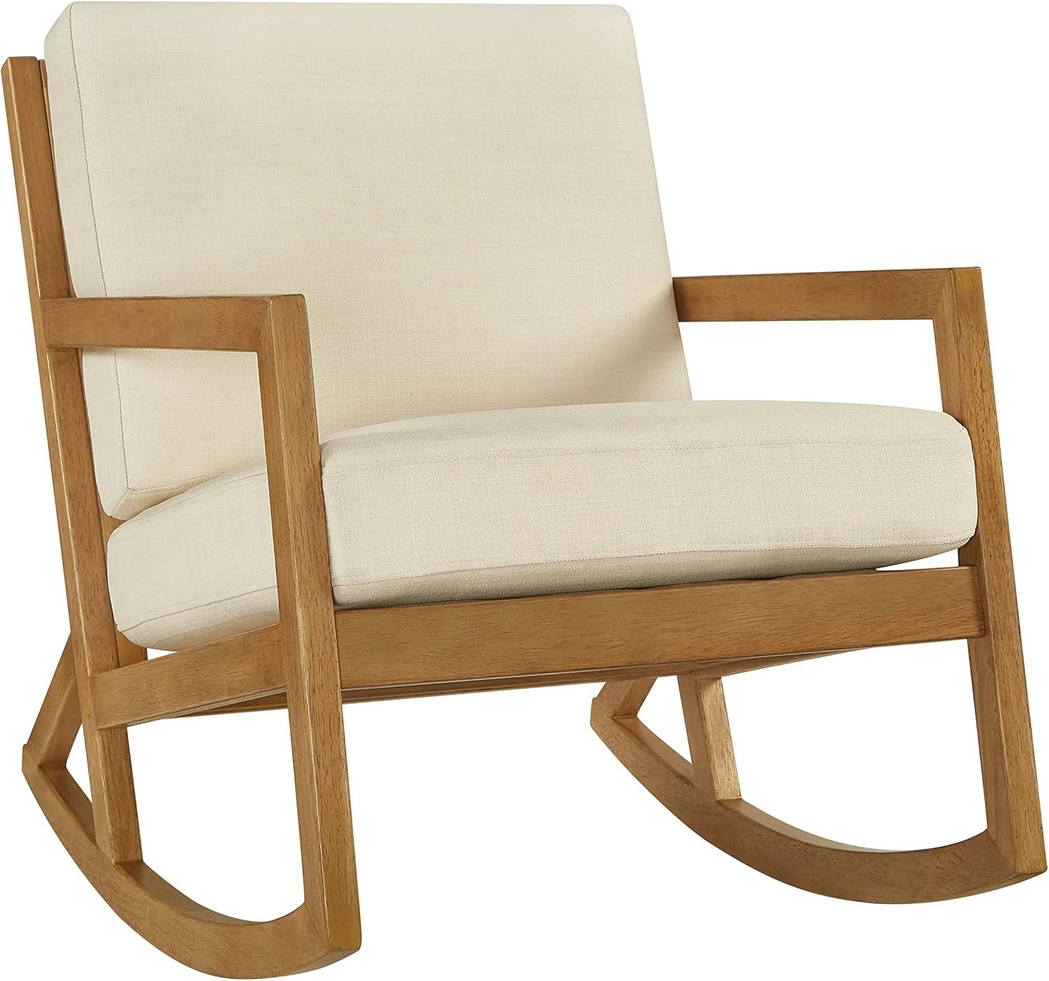 WISP – Classic Style Medium Brown & Off-White Rocking Chair