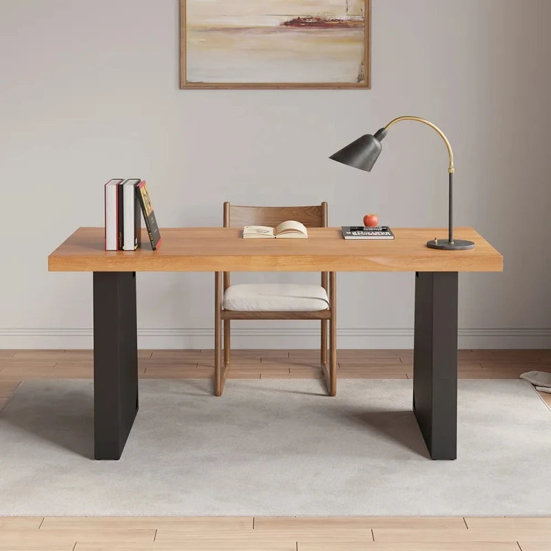ABIR – Black & Brown Manager Table with Squiggly Details