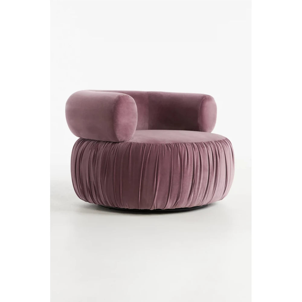 VELLUM – Chic Round Accent Chair in Purple