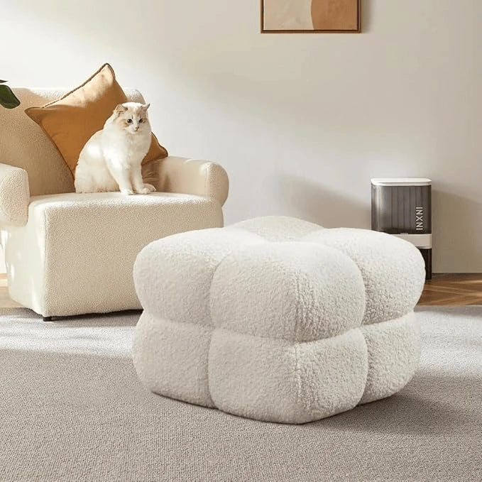 TRUFFLE – White Cloud Shaped Footrest Stool
