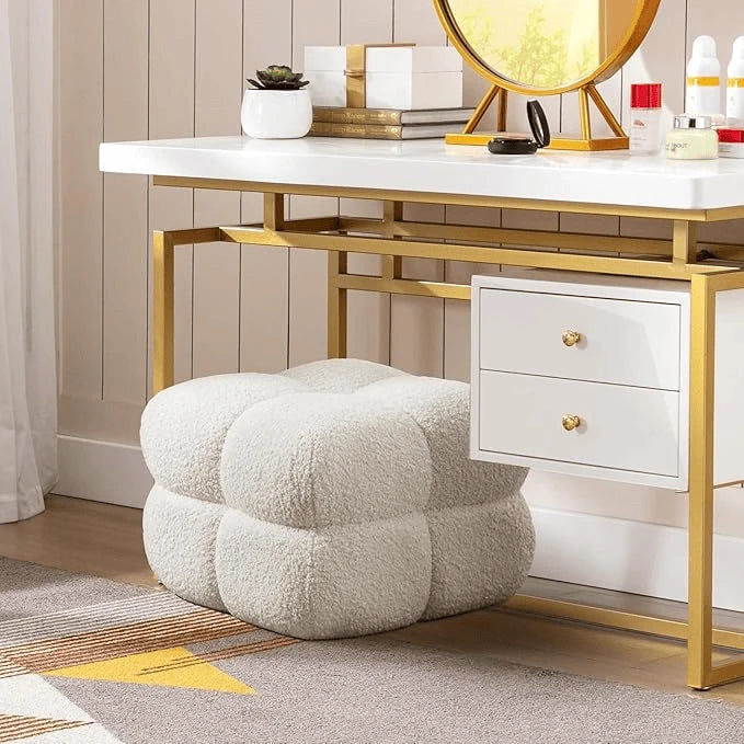 TRUFFLE – White Cloud Shaped Footrest Stool