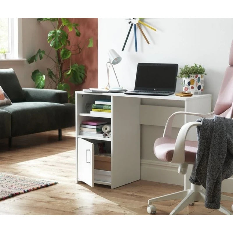 PALBO – Open Shelves Work Table with Storage Cabinet
