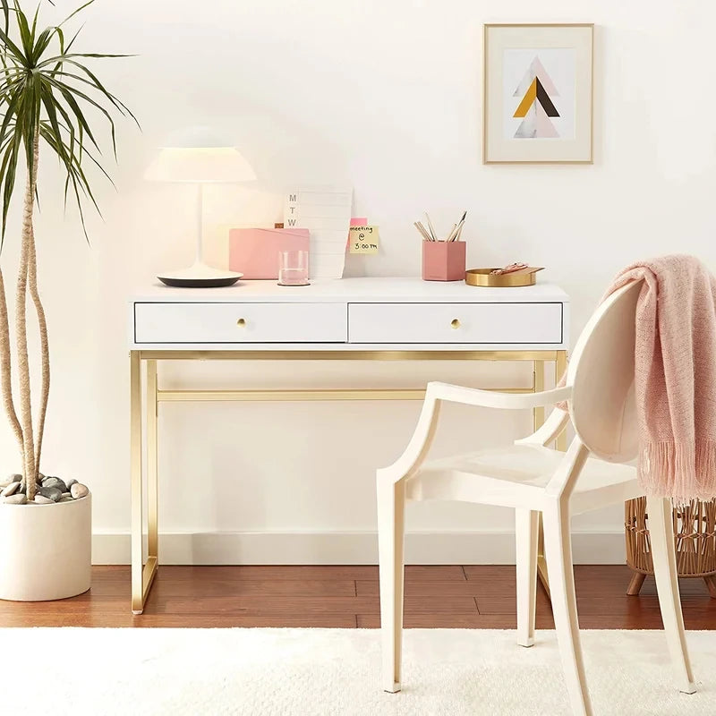 EELA – Writing Table With Metallic Base