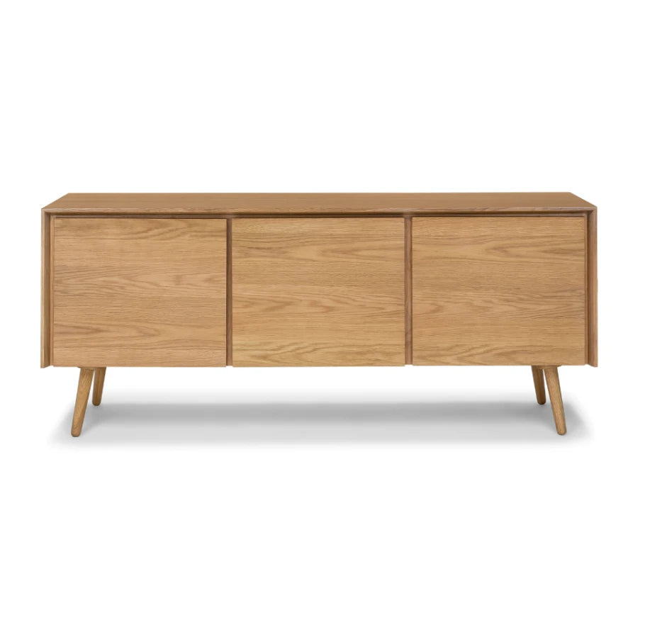 BARKHA – Mid Century Style Oak Brown Side Board