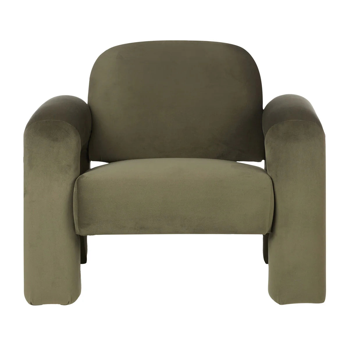 RODIN – Olive Green Modern Tubular Sofa Arm Chair