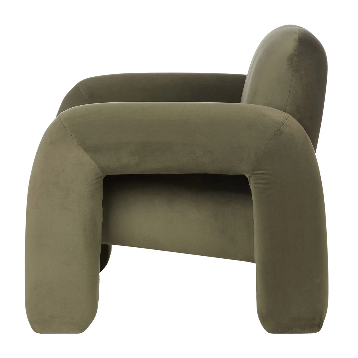 RODIN – Olive Green Modern Tubular Sofa Arm Chair