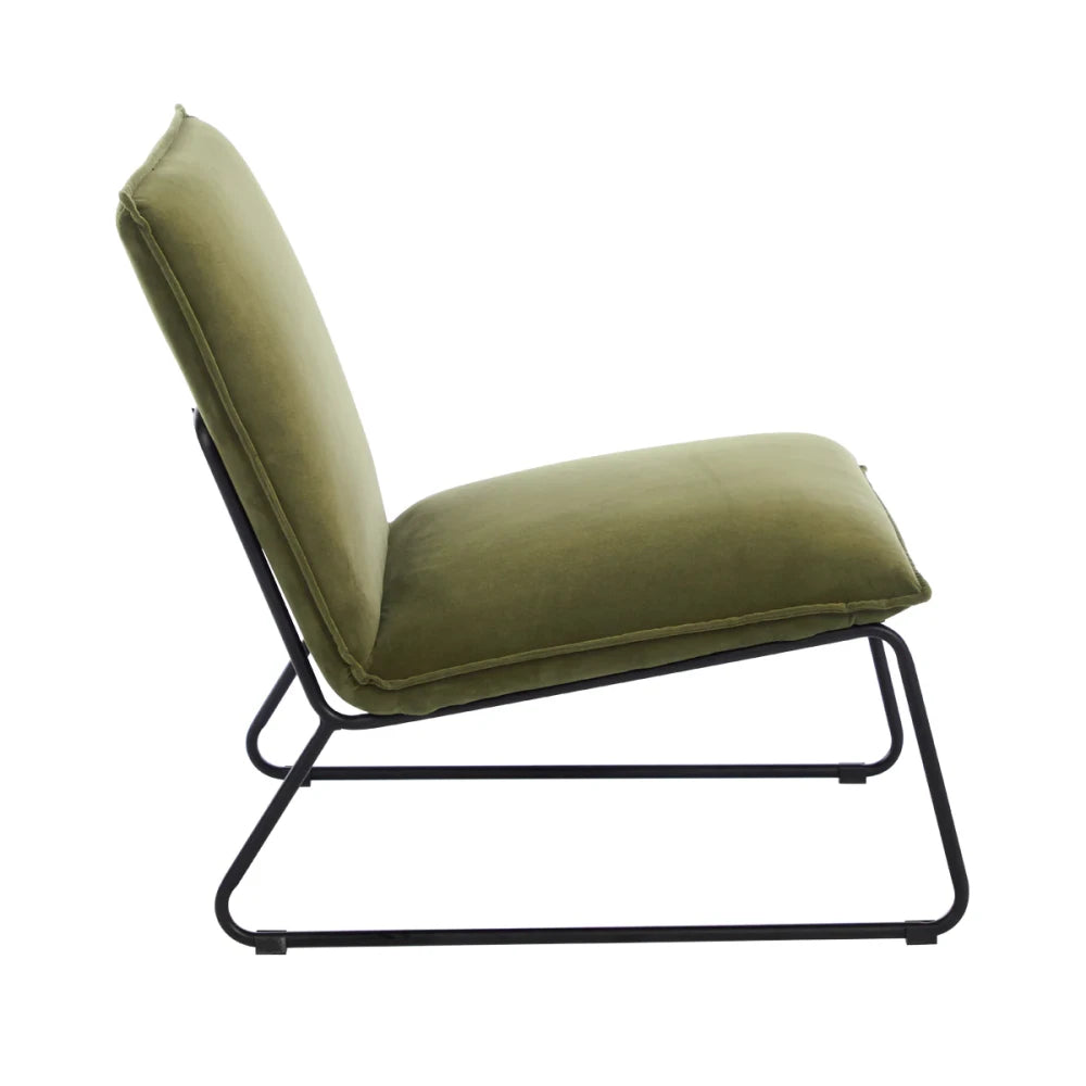 ZYRIC – Retro Style Olive Green Armless Chair
