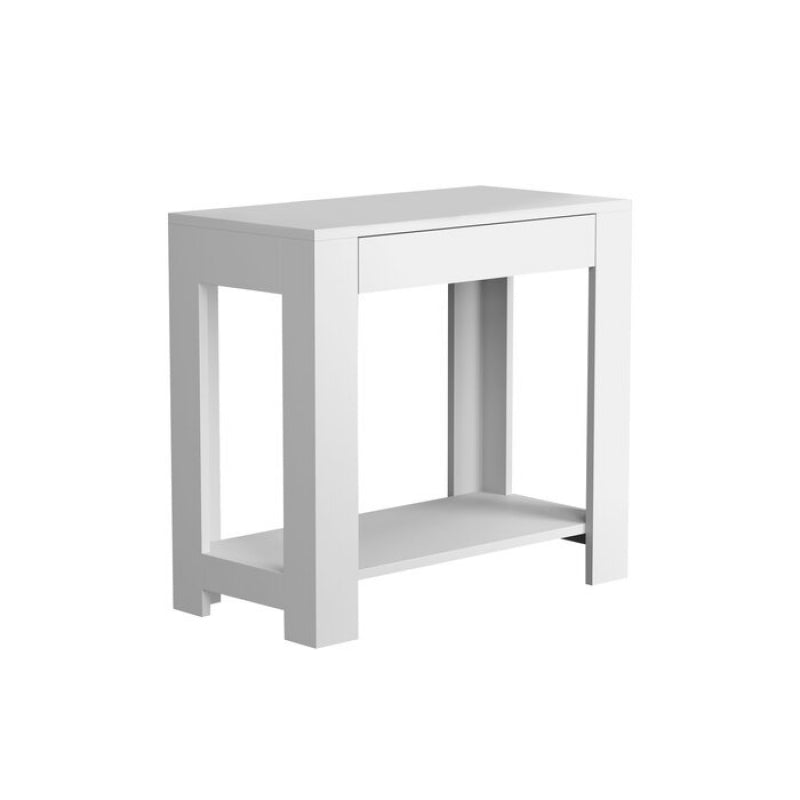MADLY - Storage End Table Wooden White