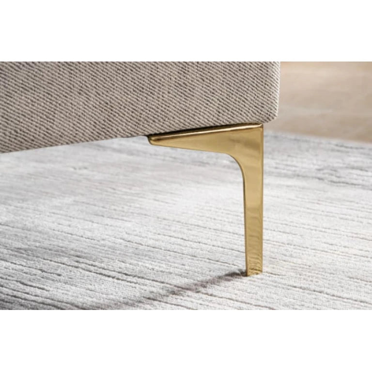 CHAISE – L Shape Sofa With Brass Legs