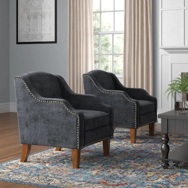 COBALT – Mid Century Style Grey Accent Chairs
